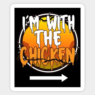 I'm With The Chicken Funny Lazy Halloween Costume Last Minute Halloween Costume Halloween 2021 Gift Sticker